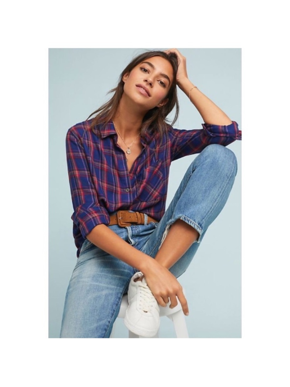 Cloth & Stone for Anthropologie Plaid Buttondown Shirt